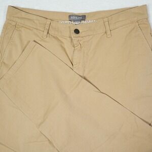 Ash & Erie Mens Essential Chino Pants Khaki Tan Stretch Cotton Size 35x27